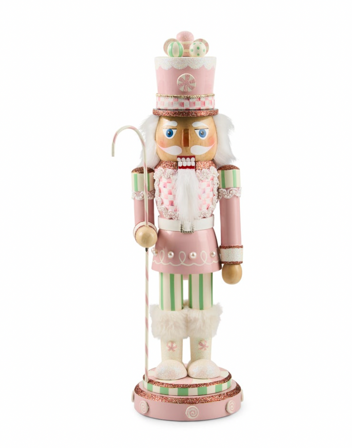 Rosy Peppermint Wood Nutcracker