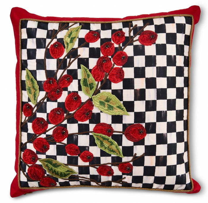 Courtly Check Holly Throw Pillow