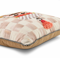 Mocha Check Nutcracker Throw Pillow