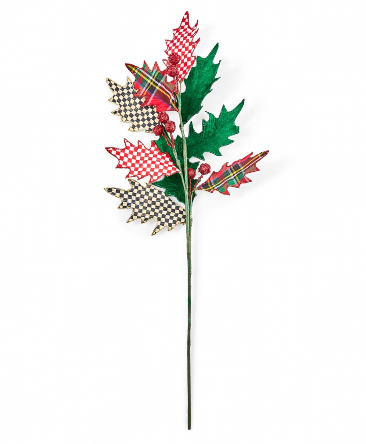 Timeless Tartan Holly Spray