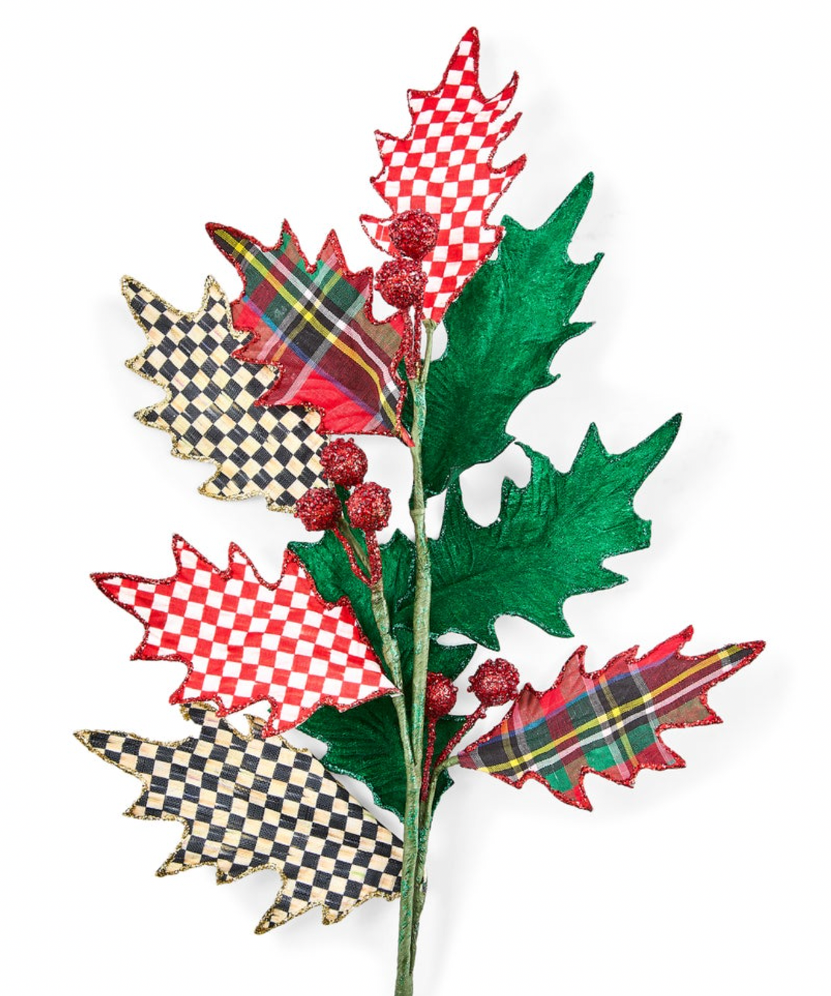Timeless Tartan Holly Spray