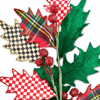 Timeless Tartan Holly Spray
