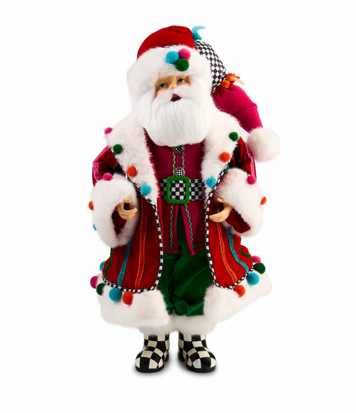 Confetti Christmas Fabric Santa