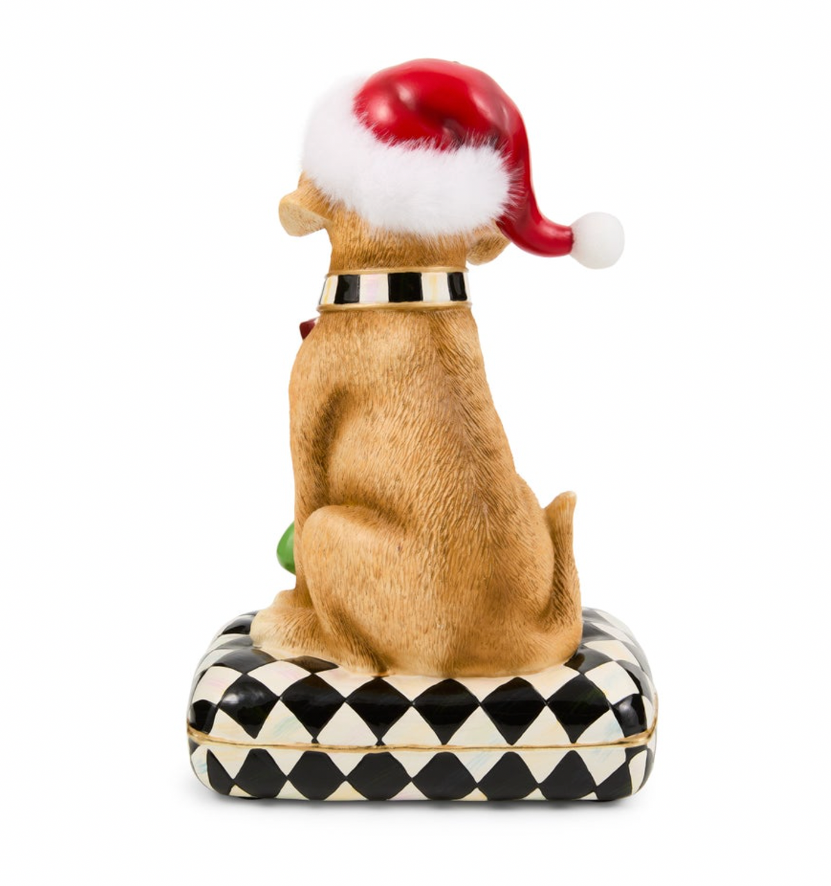 Holiday Lab Dog on Pillow Figurine