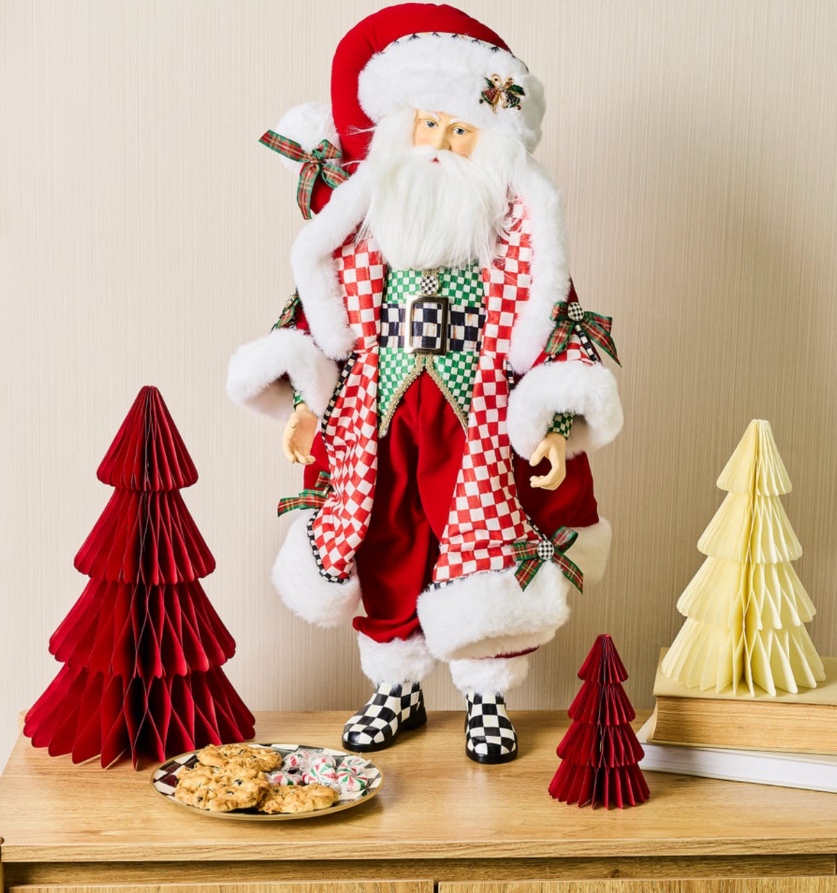 Check It Out Fabric Santa Claus
