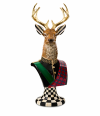 Timeless Tartan Stag Head Bust