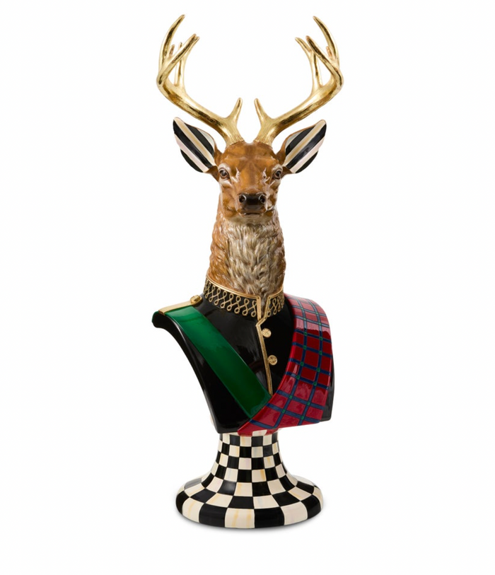Timeless Tartan Stag Head Bust