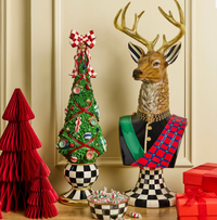 Timeless Tartan Stag Head Bust