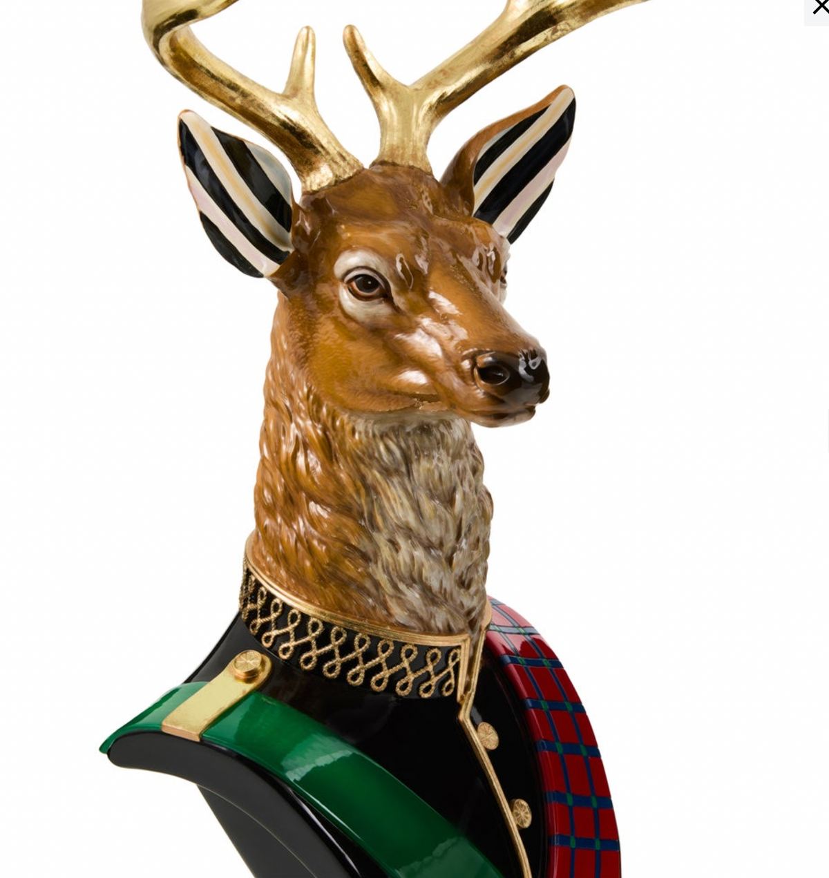 Timeless Tartan Stag Head Bust