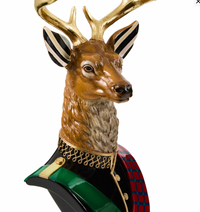 Timeless Tartan Stag Head Bust