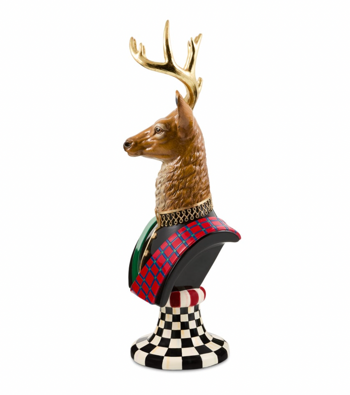 Timeless Tartan Stag Head Bust