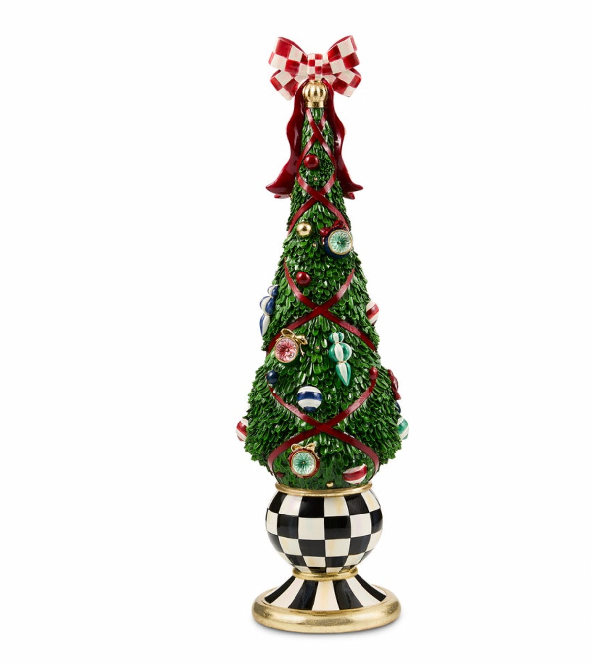 Timeless Tartan Illuminated Topiary Tree