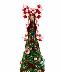 Timeless Tartan Illuminated Topiary Tree