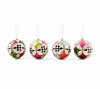 Confetti Capiz Circus Ball Ornaments, Set of 4