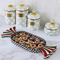 Red & Green Capiz Candy Tray