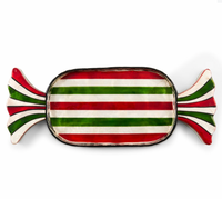 Red & Green Capiz Candy Tray