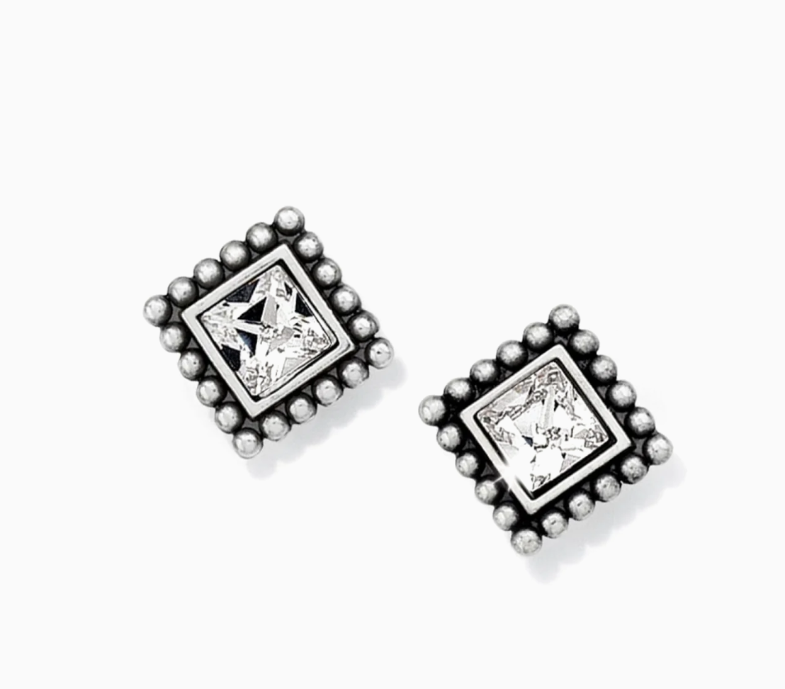 Sparkle Square Mini Post Earrings