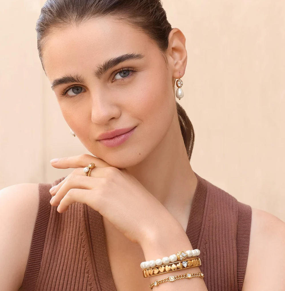 Trust Your Journey Double Pearl Rings