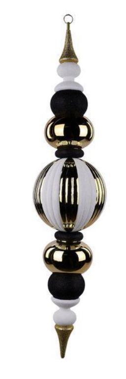 36"L GLTTER/PAINTED FINIAL ORN