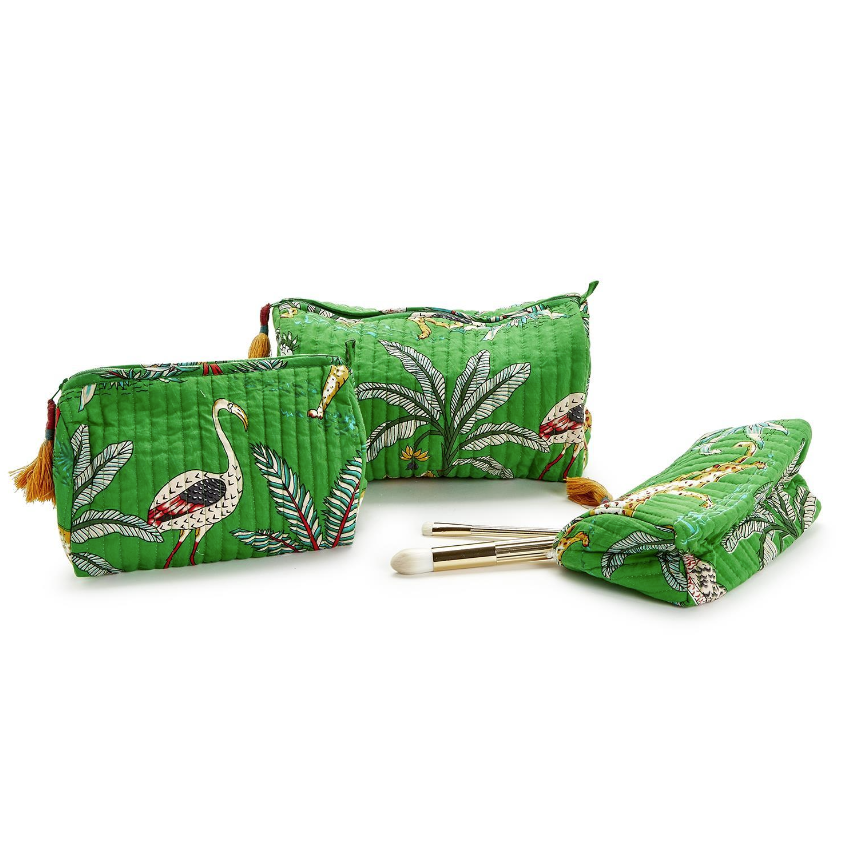 HAND BLOCK PRINTED POUCHES-Set of 3