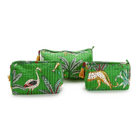 HAND BLOCK PRINTED POUCHES-Set of 3