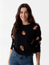 Sequin Football Sweatshirt