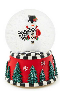 Courtly Snowman Snow Globe