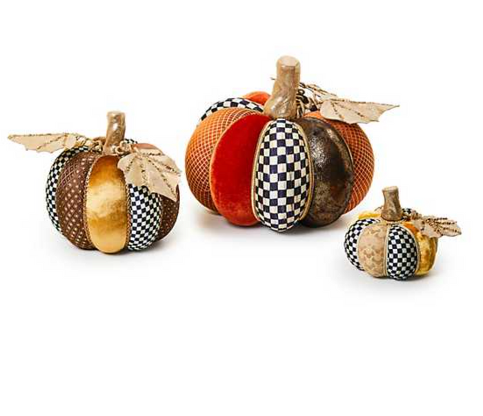 Autumnology Velvet Pumpkins, Set of 3