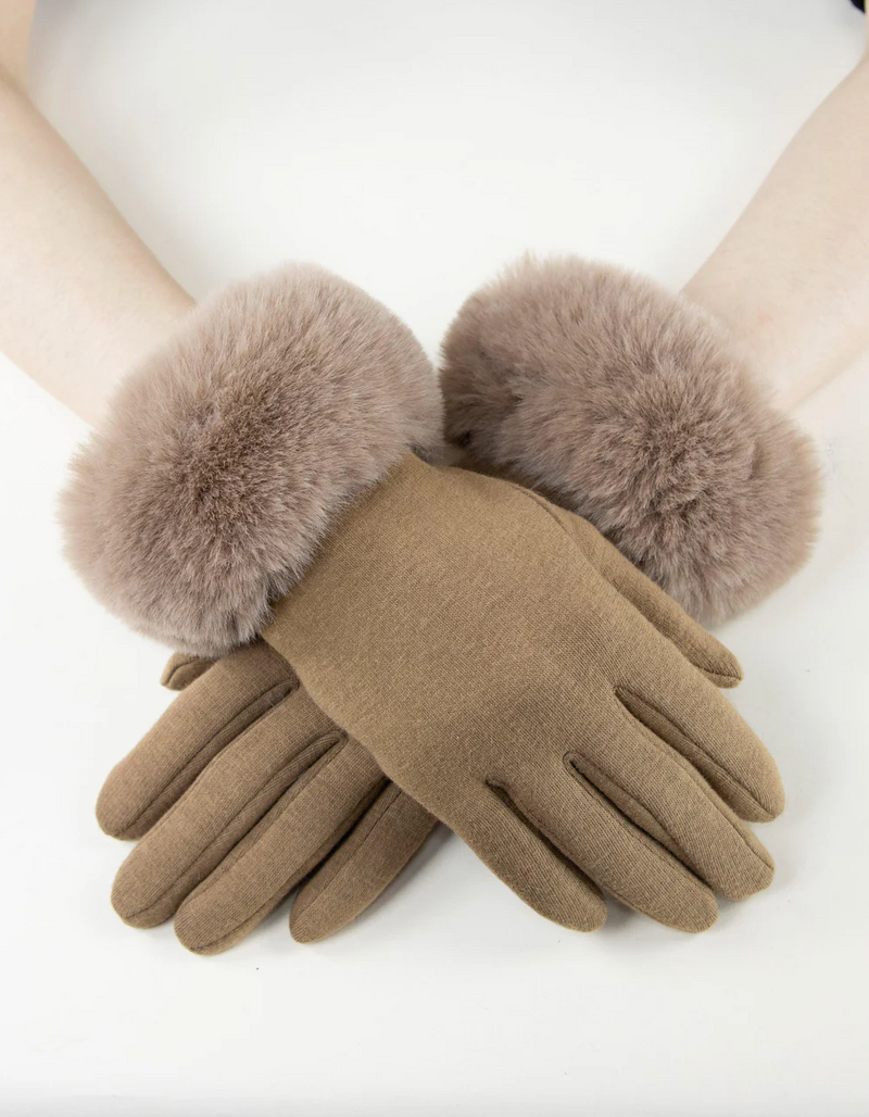 Faux Fur Cuff Gloves