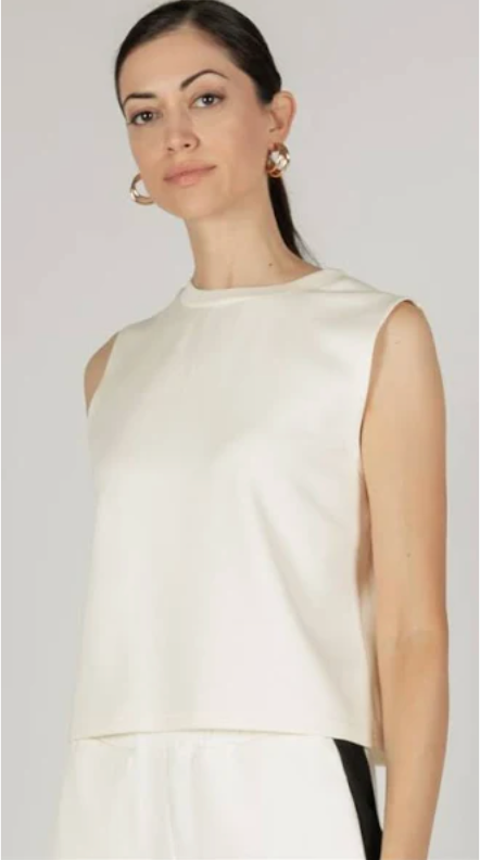 P. CILL Butter Modal Round Neck Sleeveless Top