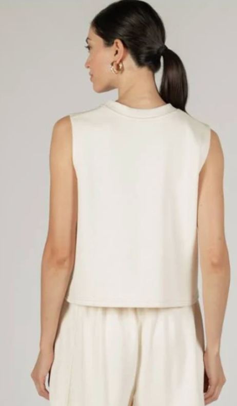 P. CILL Butter Modal Round Neck Sleeveless Top