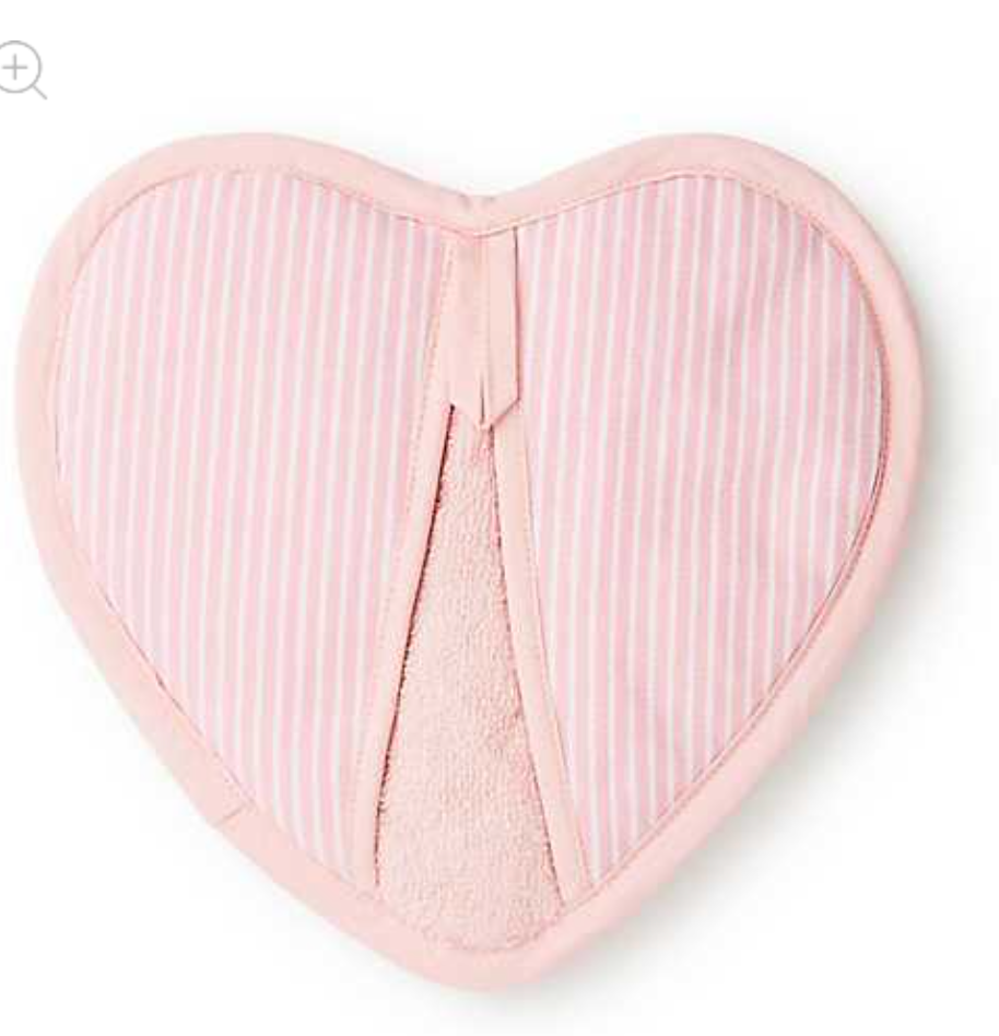 Rosy Check Heart Potholder