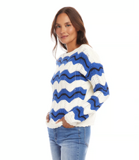 Pointelle Zigzag Sweater