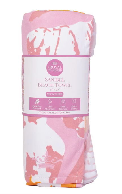 Sanibel Beach Towel in Pink