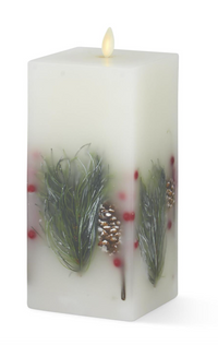 3.5 x 8.5 Inch White Wax Berry & Pine Indoor Pillar  Candle