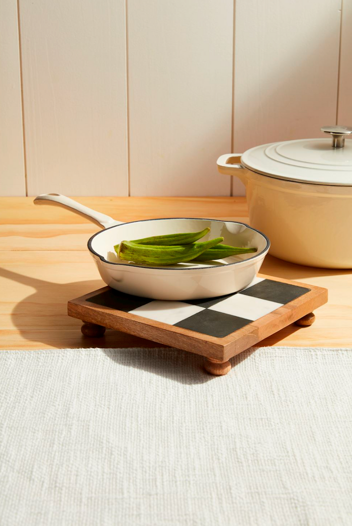 Black & White Check Trivet