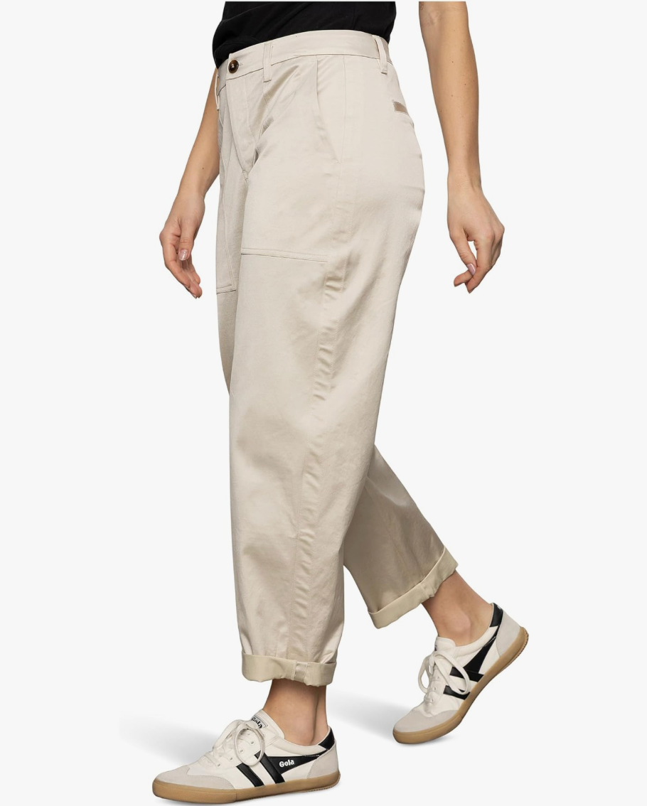 Sateen Tapered Pant Mother Of Pearl