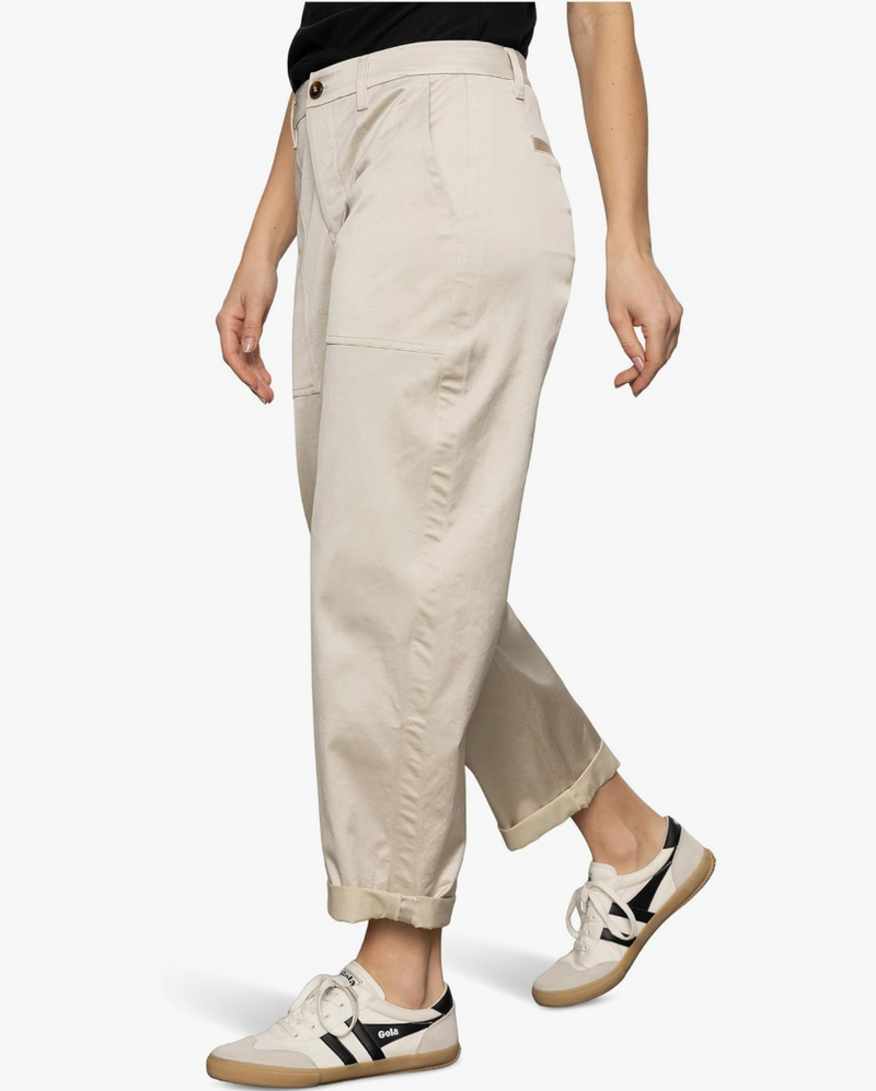 Sateen Tapered Pant Mother Of Pearl