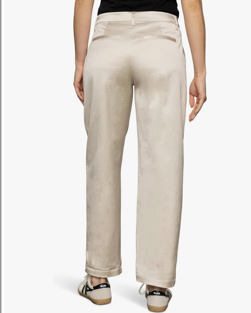 Sateen Tapered Pant Mother Of Pearl