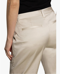 Sateen Tapered Pant Mother Of Pearl