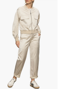 Skyline Sateen Bomber Mother Of Pearl