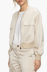 Skyline Sateen Bomber Mother Of Pearl
