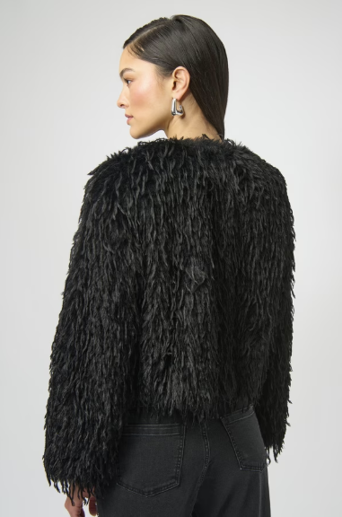 Faux Fur Open Front Jacket