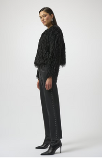 Faux Fur Open Front Jacket