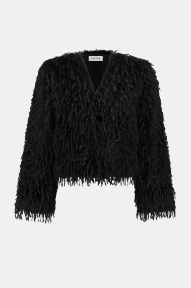 Faux Fur Open Front Jacket