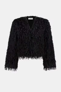 Faux Fur Open Front Jacket
