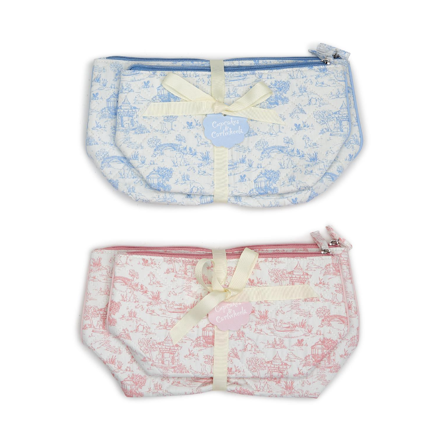 Animal Toile Set of 2 Quilted Multipurpose Pouches