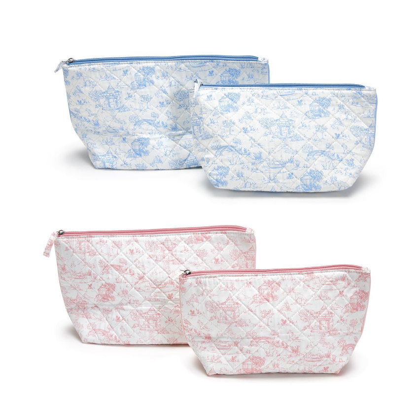 Animal Toile Set of 2 Quilted Multipurpose Pouches