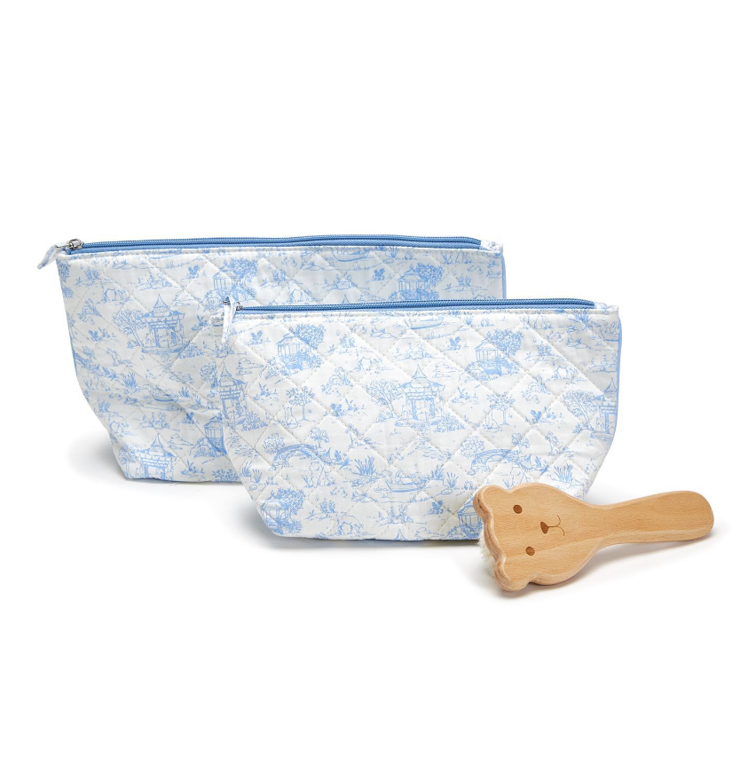 Animal Toile Set of 2 Quilted Multipurpose Pouches