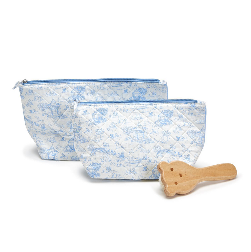 Animal Toile Set of 2 Quilted Multipurpose Pouches